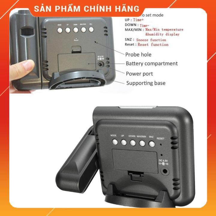 Đồng hồ báo thức kỹ thuật số với màu sắc màn hình đèn led chiếu đồng hồ bàn 206749