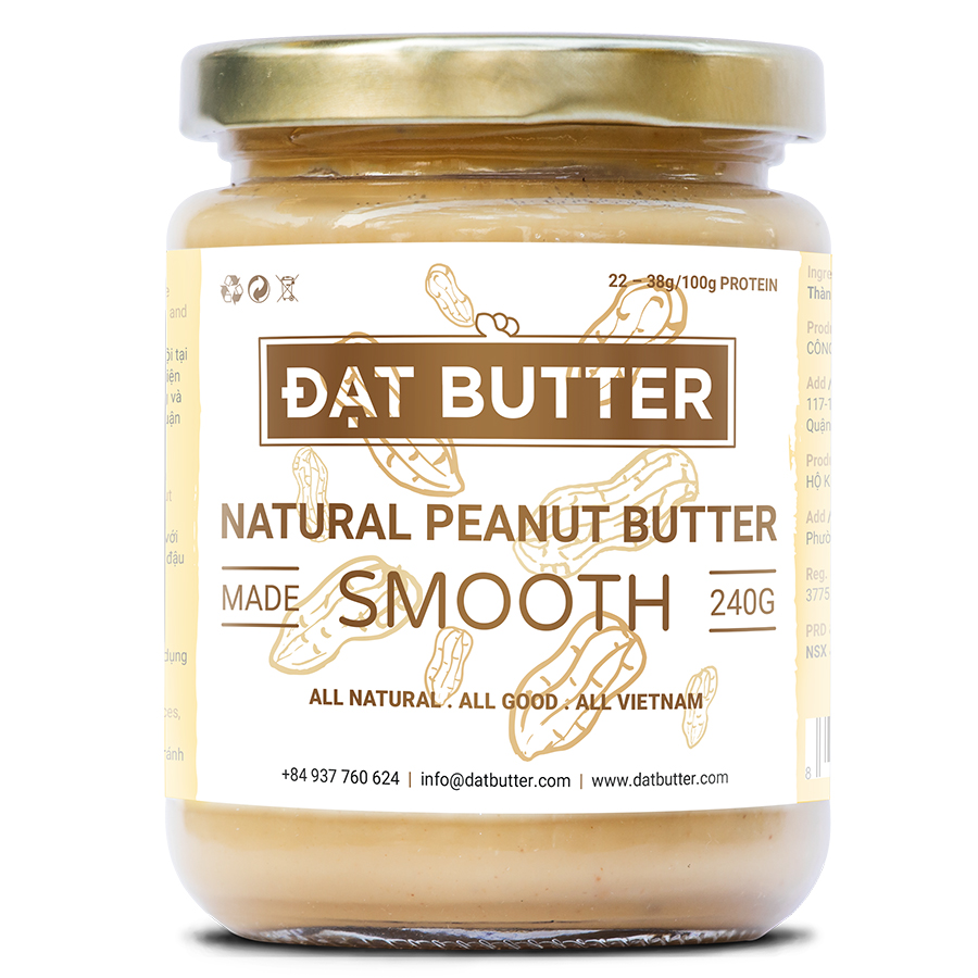 Bơ Đậu Phộng Tự Nhiên Xay Mịn Đạt Butter