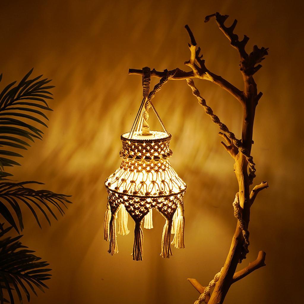 Macrame Ceiling Lamp   Hanging Light  for Bedroom