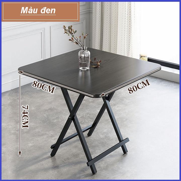 Bàn Ăn Gấp Gọn 80x80cm, Bàn Ăn Thông Minh Phủ Melamin Chống Thấm Cao Cấp