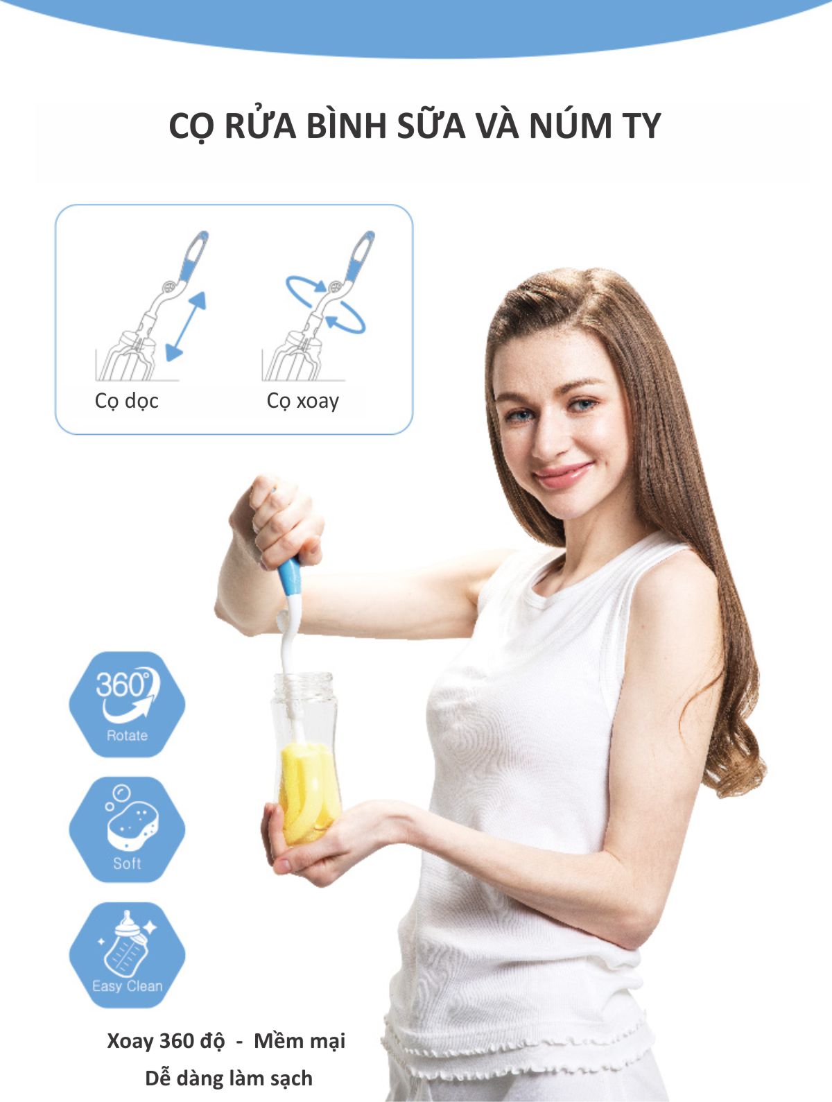 CỌ RỬA BÌNH SỮA KUKU KU5481 ( KÈM CỌ THAY THẾ )