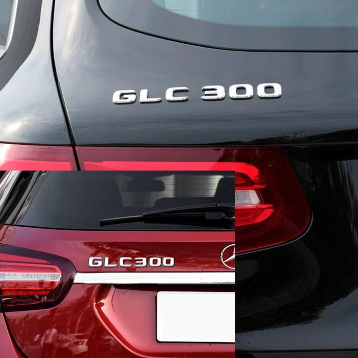 Decal tem chữ GLC300, GLC250, GLC200 dán đuôi xe ô tô