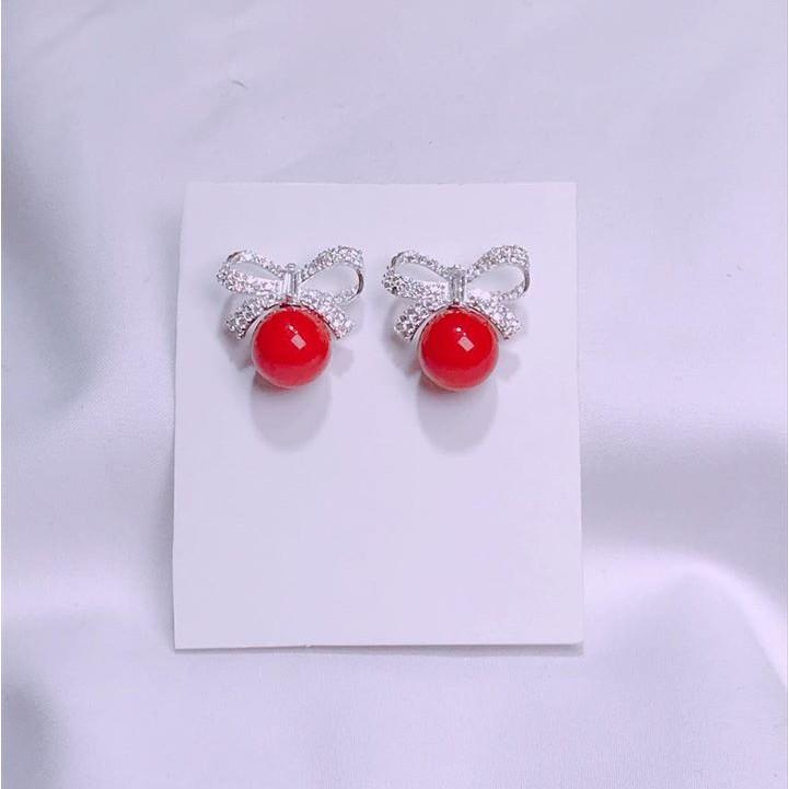 Bông tai bạc nơ trai MS70