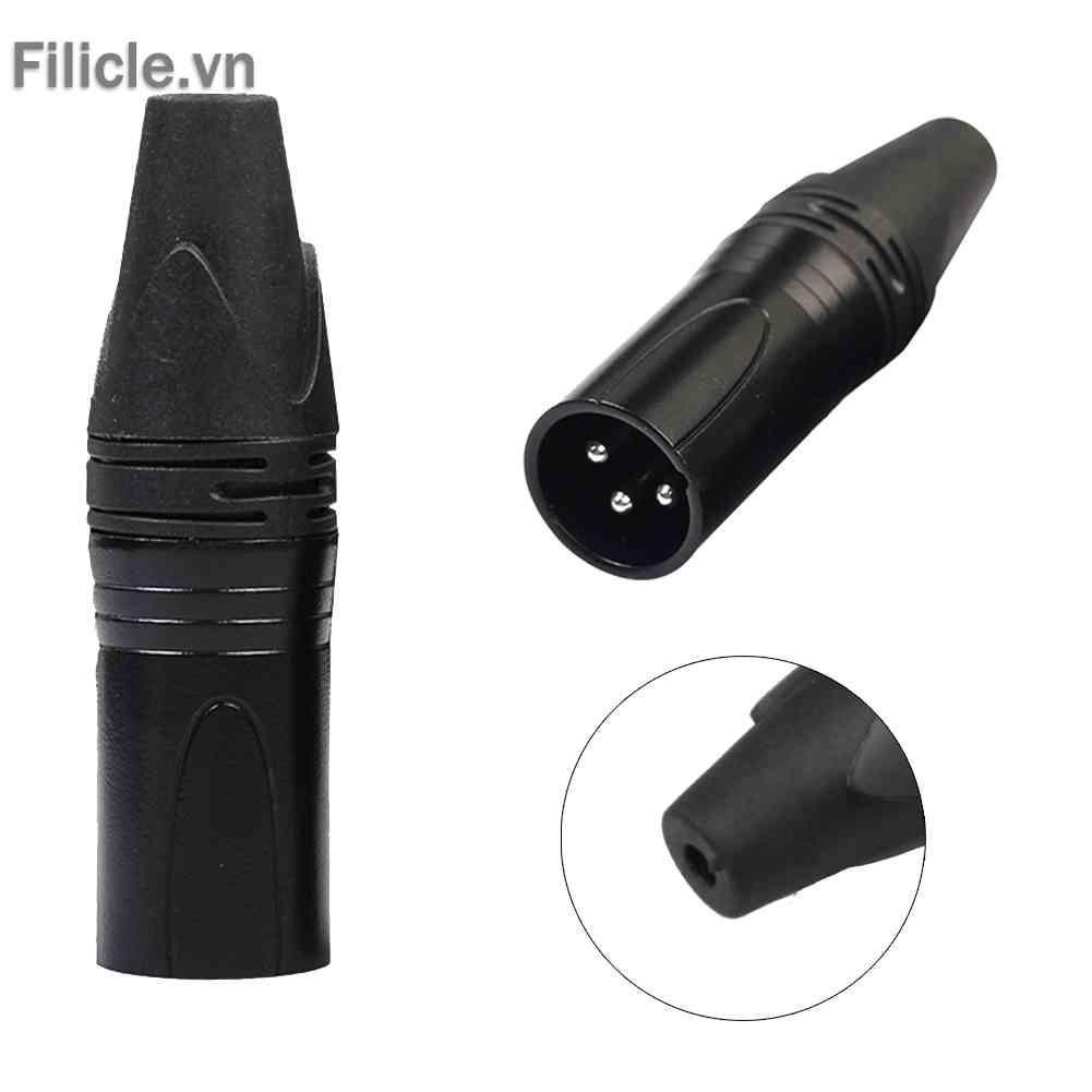 Set 10 Đầu Nối Dây Cáp Âm Thanh Microphone XLR 3Pin