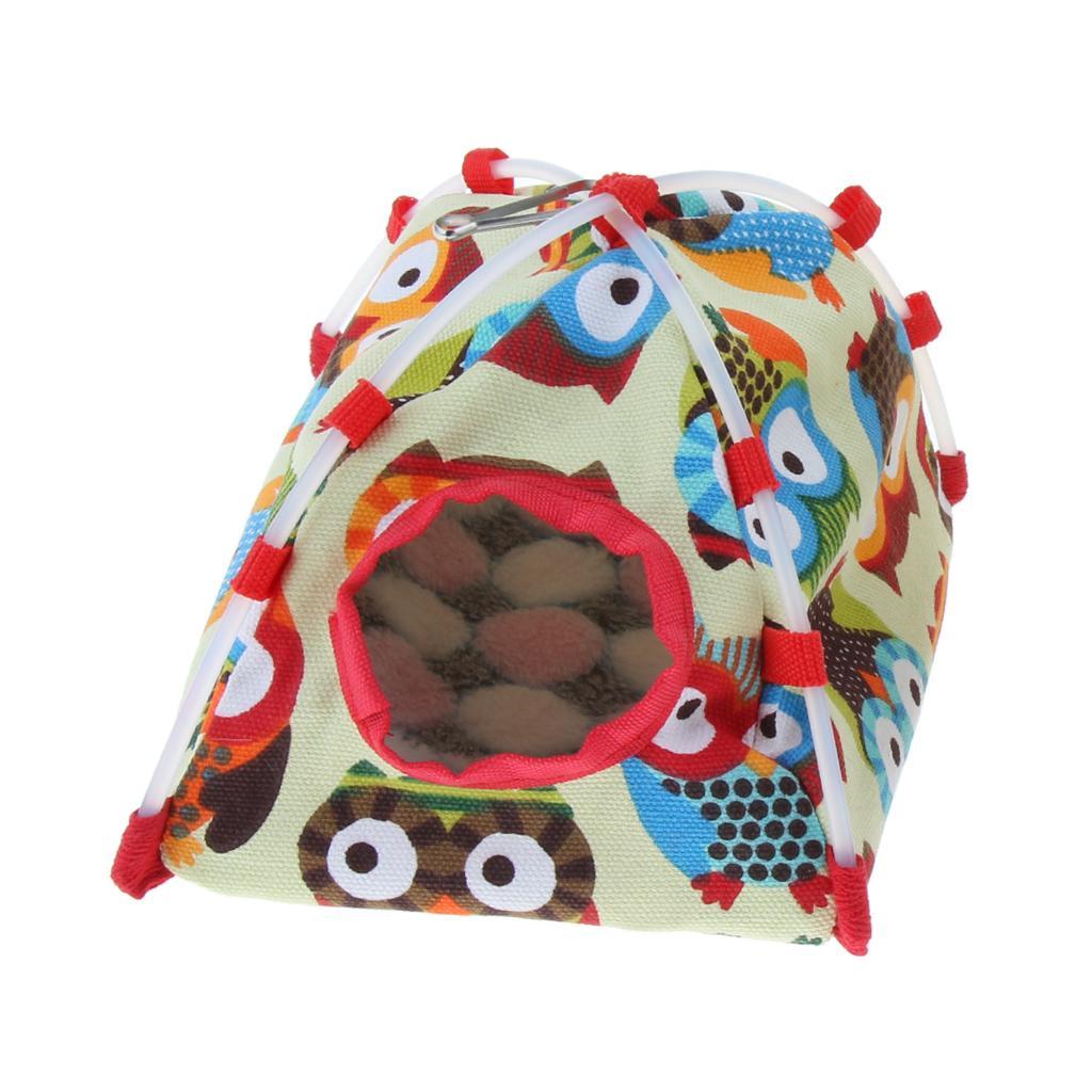 2Size Bird Hammock Hanging Cave Cage Tent Bed Parrot Toy