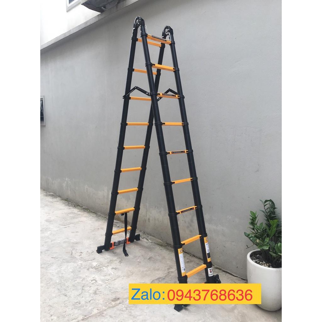 Thang nhôm rút đôi chữ A (2.5M+2.5M) - Sơn tĩnh điện