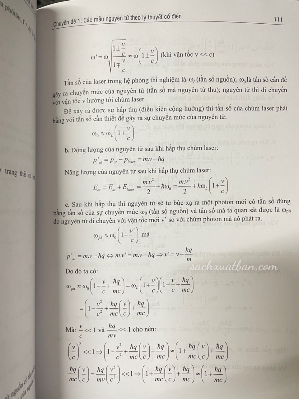 Sách Chuyên Đề Bồi Dưỡng Học Sinh Giỏi Vật Lý - Vật Lý Hạt Nhân &amp; Thuyết Tương Đối