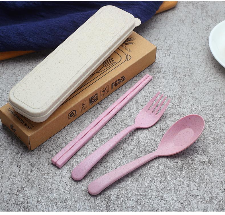 Bộ Đũa Muỗng Nĩa Lúa Mạch Cao Cấp - Vận Chuyển Miễn Phí Toàn Quốc