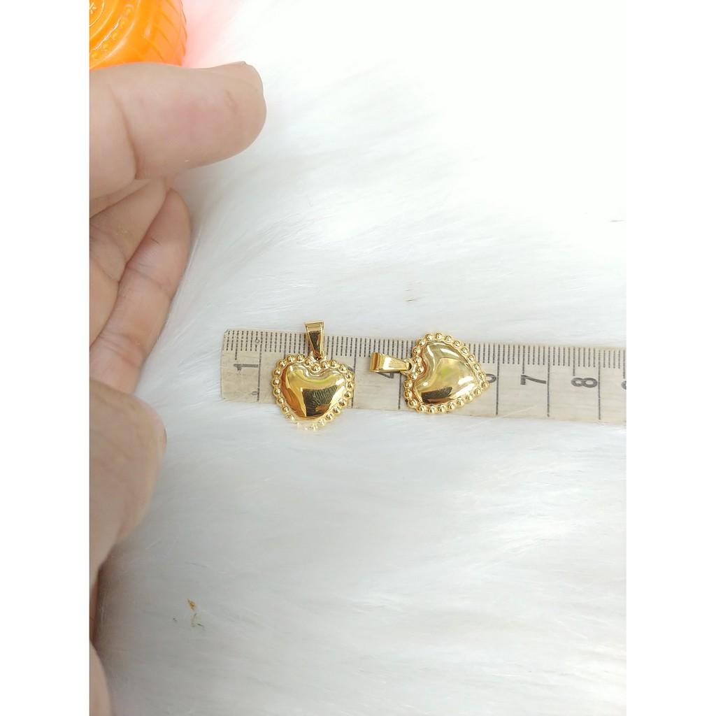 Mặt dây chuyền trái tim Cao Cấp- Dùng tắm rửa thoải mái không phai