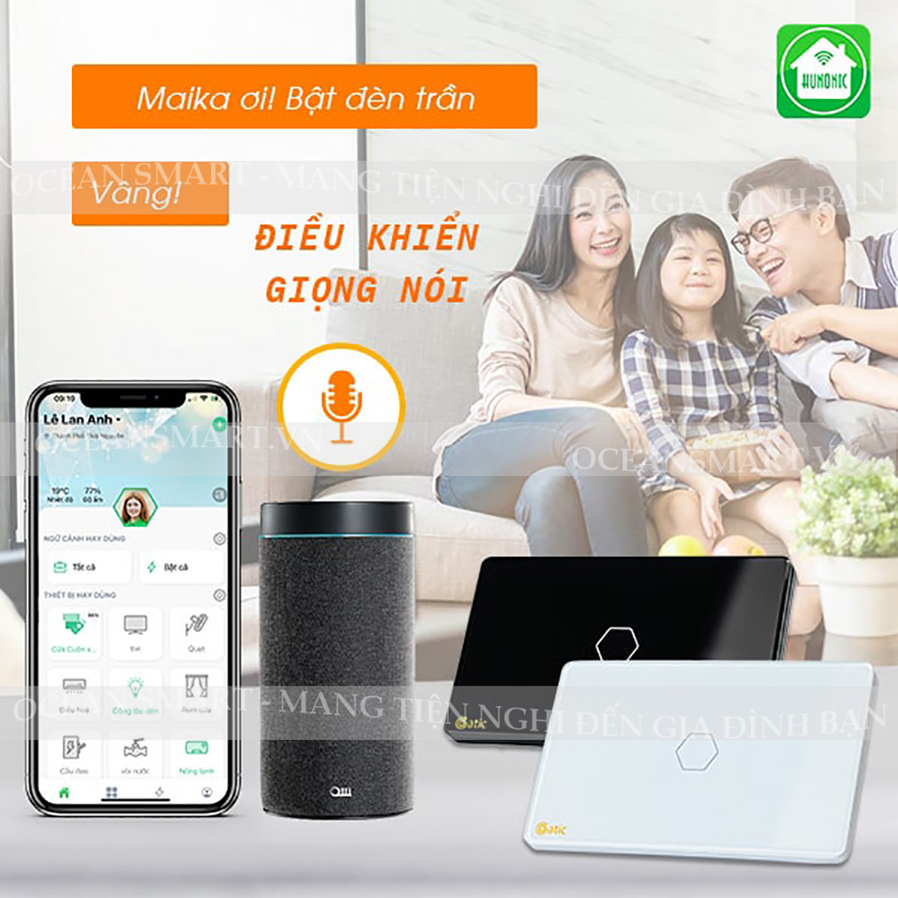 Công Tắc Cảm Ứng, Công Tắc Wifi Thông Minh Datic - DTSW