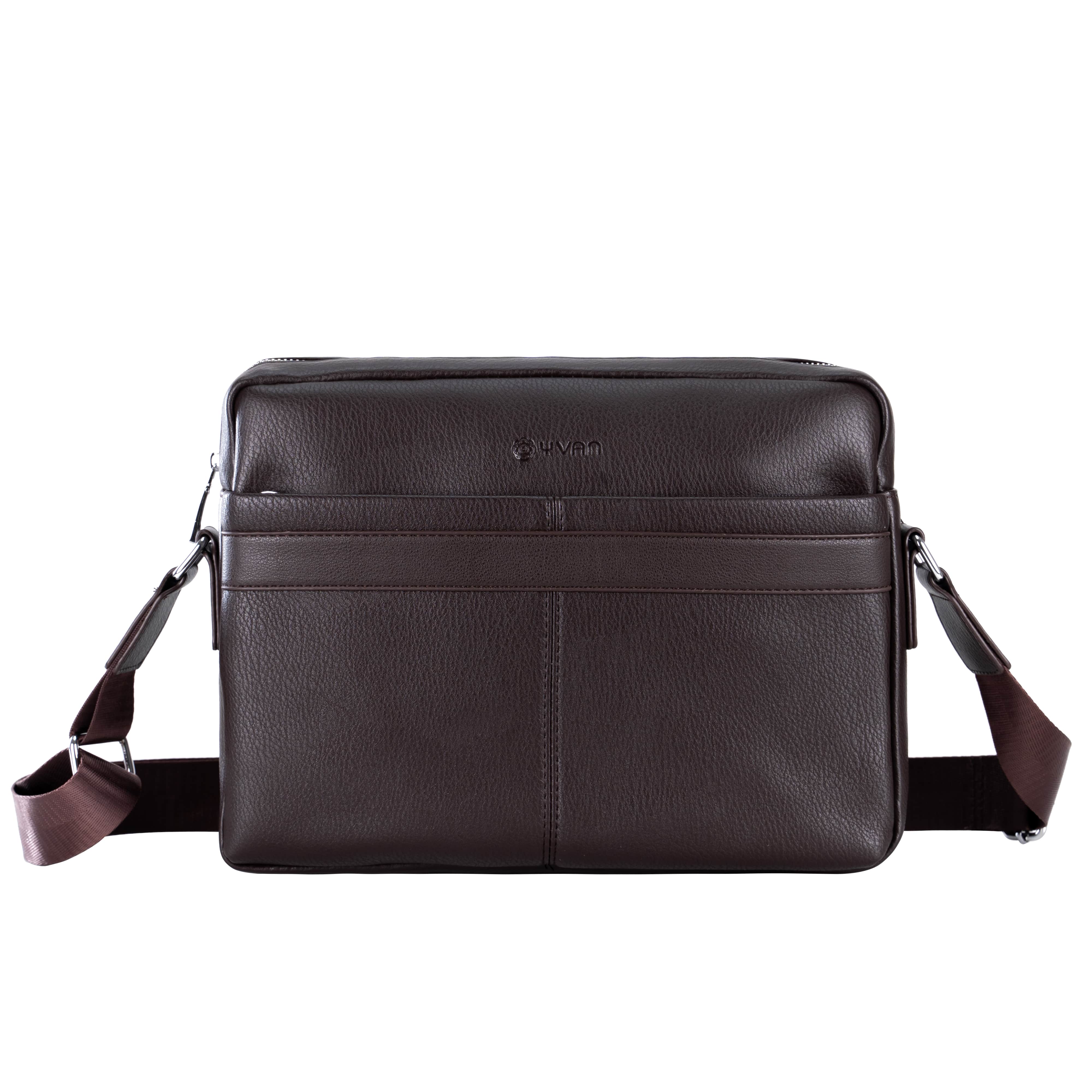 Túi đeo chéo da nam đeo chéo đựng laptop đi làm da cao cấp form ngang thời trang công sở 26014-2
