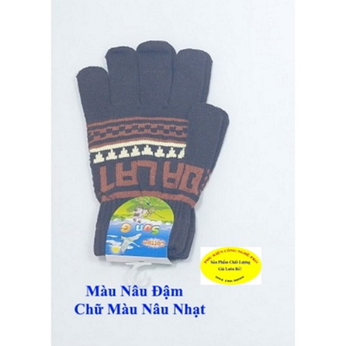 Găng tay len Bao tay len Nam Nữ Bít ngón In chữ Nhãn SUN G Cotton Chống nắng Giữ ấm Hút mồ hôi Bảo vệ da tay Sx tại VN
