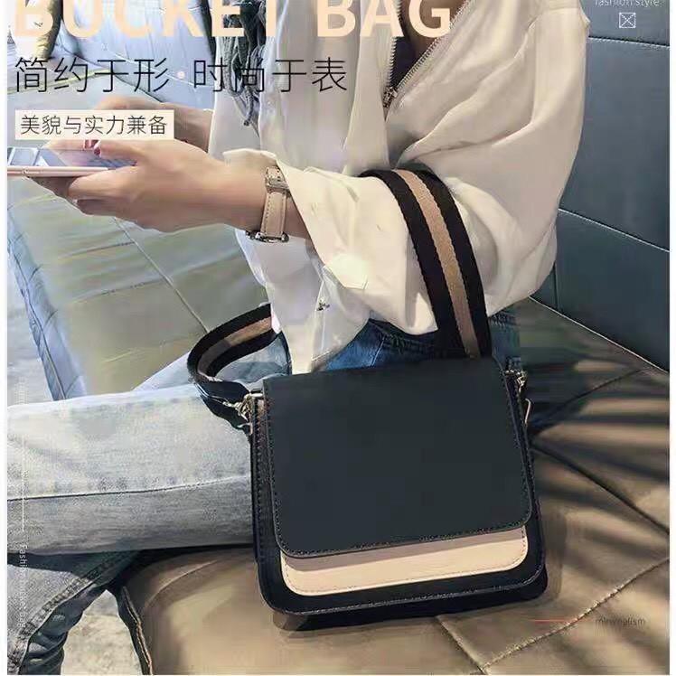 TÚI ĐEO CHÉO MINI ULZZANG THỜI TRANG NỮ PHỐI 2 MÀU DÂY ĐEO CHÉO BẢN TO PHỤ KIỆN THỜI TRANG