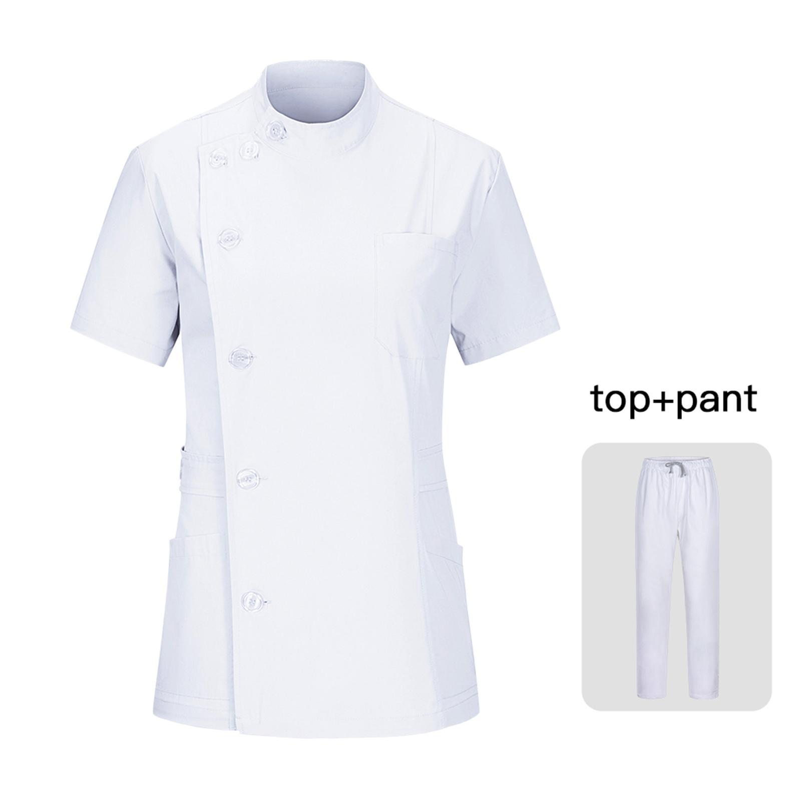 Women Scrubs Sets Top Jogger Pants Doctor Workwear Healthcare Soft Drawstring Pants Nurse Costume Nursing Uniforms for Massaging Esthetician