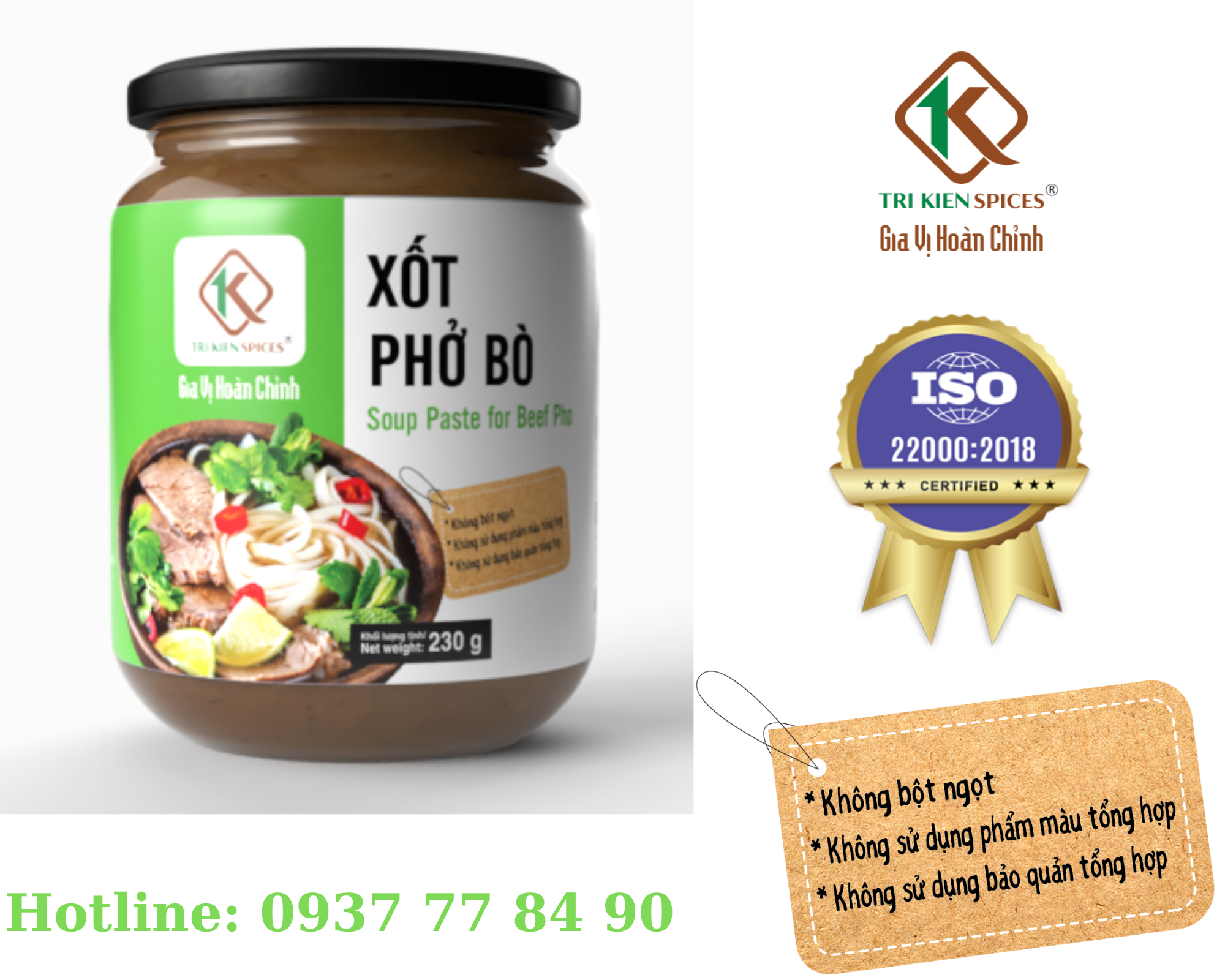 [VEGAN] XỐT PHỞ HiXOT hũ 220gram, gia vị hoàn chỉnh, không cần nêm nếm