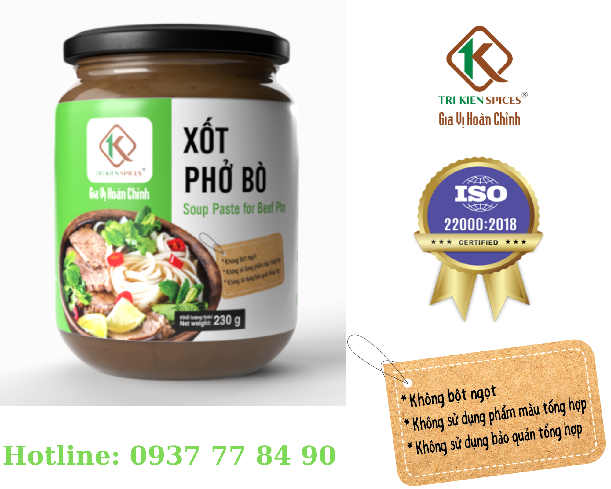 Gia Vị Hoàn Chỉnh Cao Cấp Xốt Phở Bò Tri Kien Spices 230gram