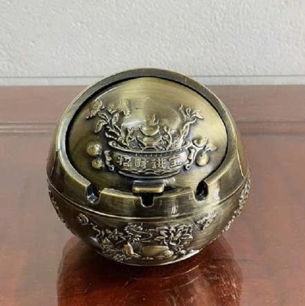 [KoSuyTu] GẠT TÀN TRÒN - Chất Liệu Hợp Kim Cao Cấp Ko Gỉ 10 x 9 CM - Có Nắp Đậy Sạch Sẽ – Thiết Kế Sang Trọng, Tinh Tế, Bền Đẹp Và Tiện Dụng