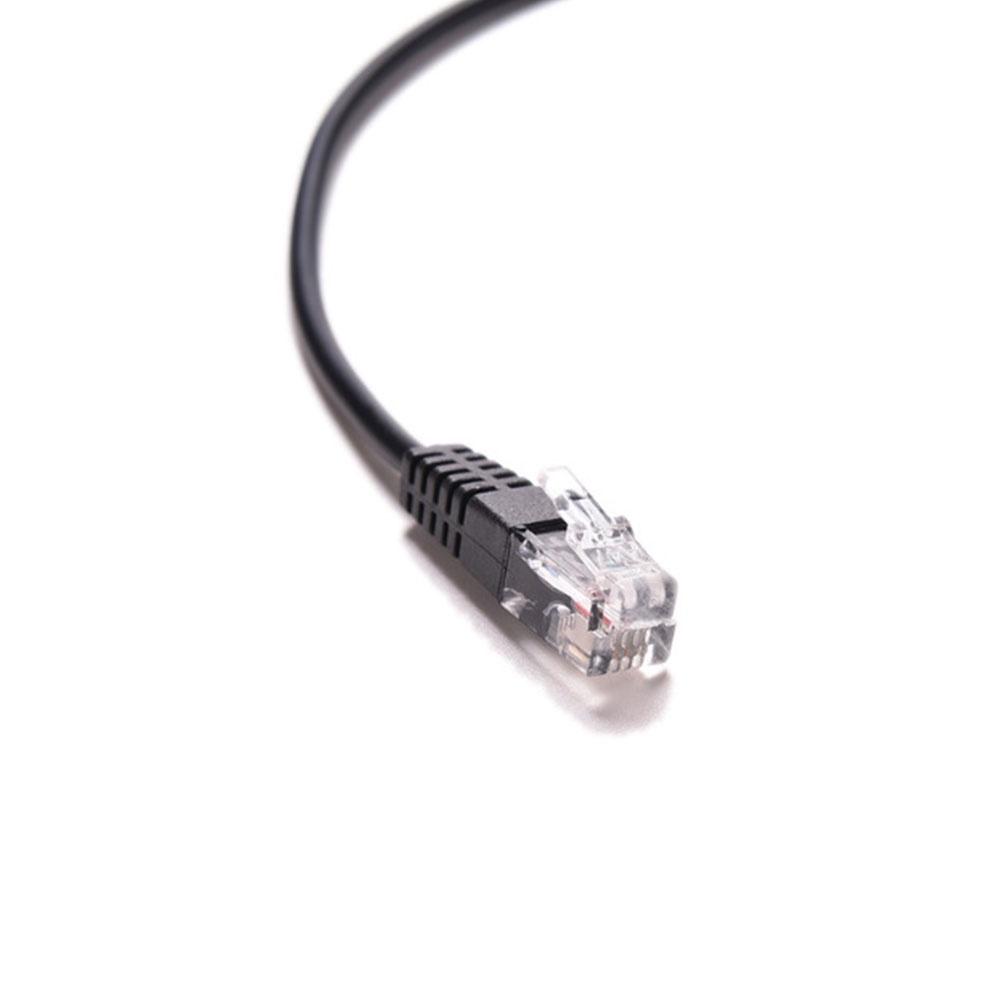 【ky】3.5mm to RJ9 Jack Adapter PC Headset Audio Cable Converter Telephone Using