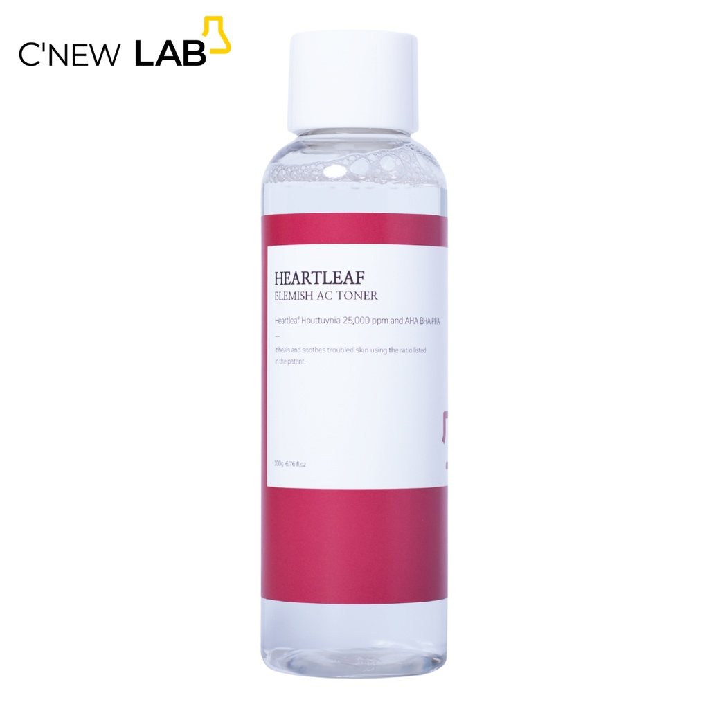 Toner Làm Sạch Và Ngăn Ngừa Mụn Heartleaf Ac Blemish Clearing Toner C'NEW LAB Giúp Làm Mờ Vết Nám 200ml