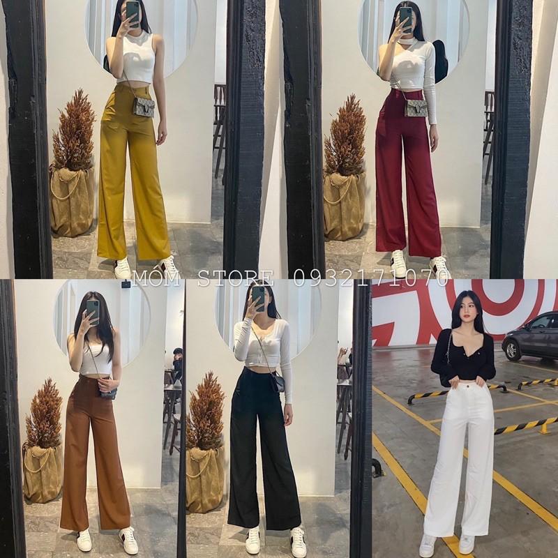 Quần Suông Cotton - Quần Vải Culottes Ống Rộng  Nhật Lạnh Vải Bao Xịn Hàng Loại 1