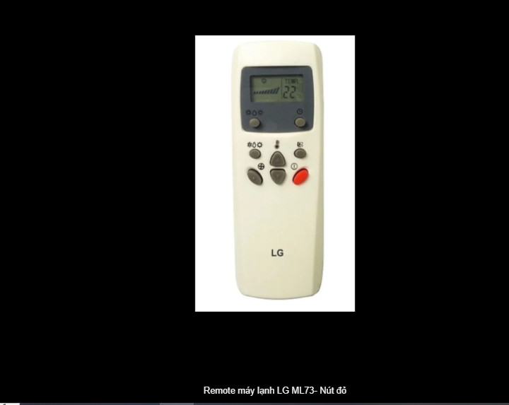 Remote máy lạnh LG ML73- Nút đỏ hàng chính hãng