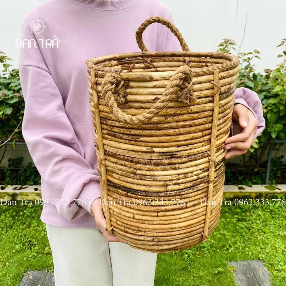 [GIÁ XƯỞNG] Sọt Mây Rustic Cổ Điển - Sọt Mây Tre Đựng Quần Áo