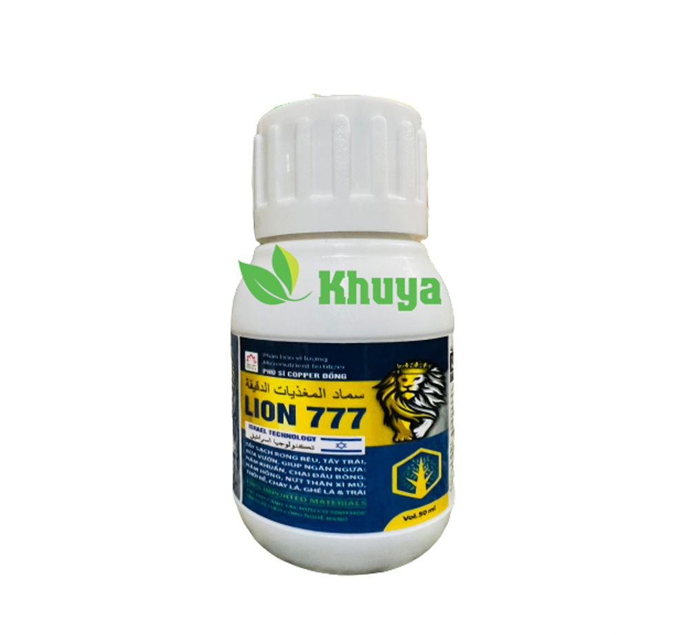 Phân bón vi lượng Lion 777 Đồng Sinh Học 50ml Tẩy rong rêu và Tẩy trái