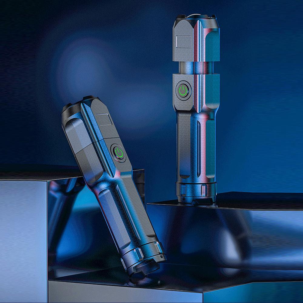 LED Rechargeable Flashlight Mini Handheld Zoomable Flashlight High Lumen Camping Light with 3 Light Modes for Emergency and Outdoor Use