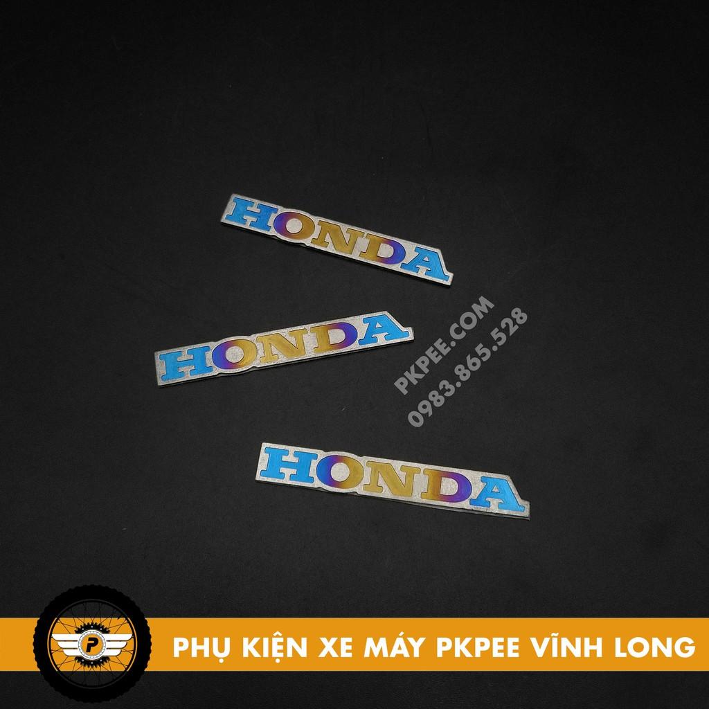 Tem Titan Dài Chữ Honda và Fi Trang Trí Xe Máy