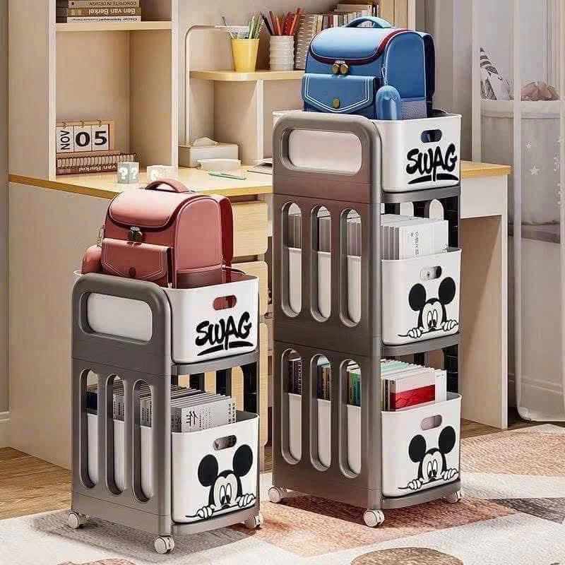 Kệ Nhựa 2-3 Tầng Để Đồ MicKey - Kệ Để Mỹ Phẩm, Văn Phòng Phẩm, Gia Vị Nhà Bếp Đa Năng - HÀNG CHÍNH HÃNG MINIIN