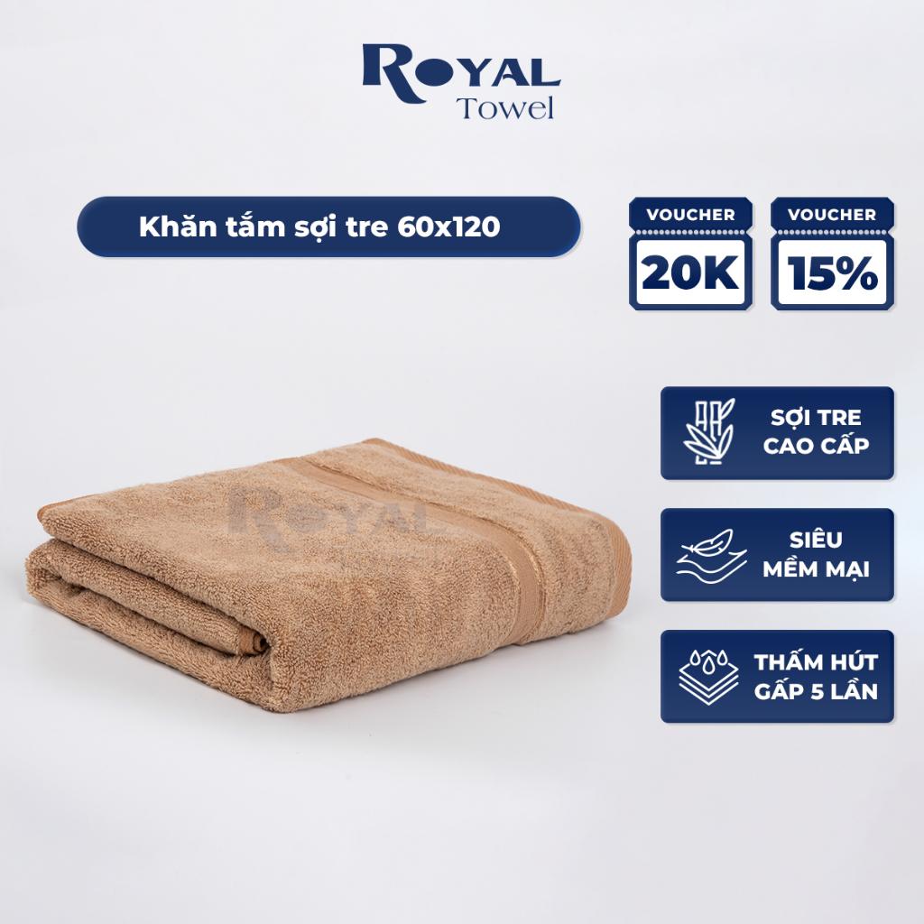 Khăn tắm sợi tre Royal Towel 60x120cm thấm hút tốt, không đổ lông, không ra màu