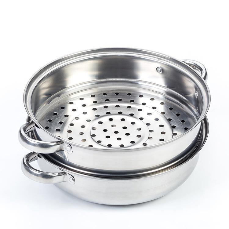 NỒI HẤP XỬNG 2 TẦNG INOX MẶT KÍNH NỒI HẤP BÁNH BAO MẶT KÍNH 28CM