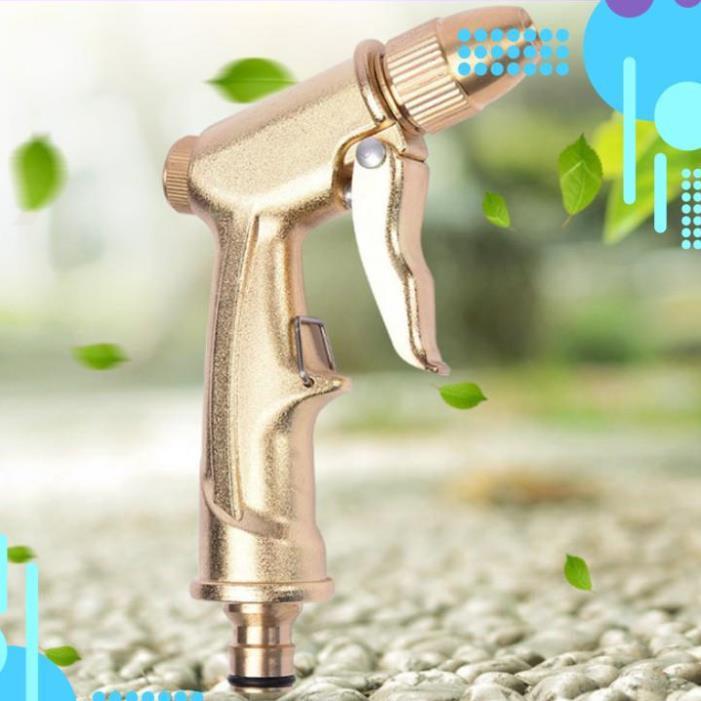 Bộ dây vòi xịt nước rửa xe, tưới cây . tăng áp 3 lần, loại 3m, 5m 206701-1Yđầu đồng, cút đồng, d.vàng