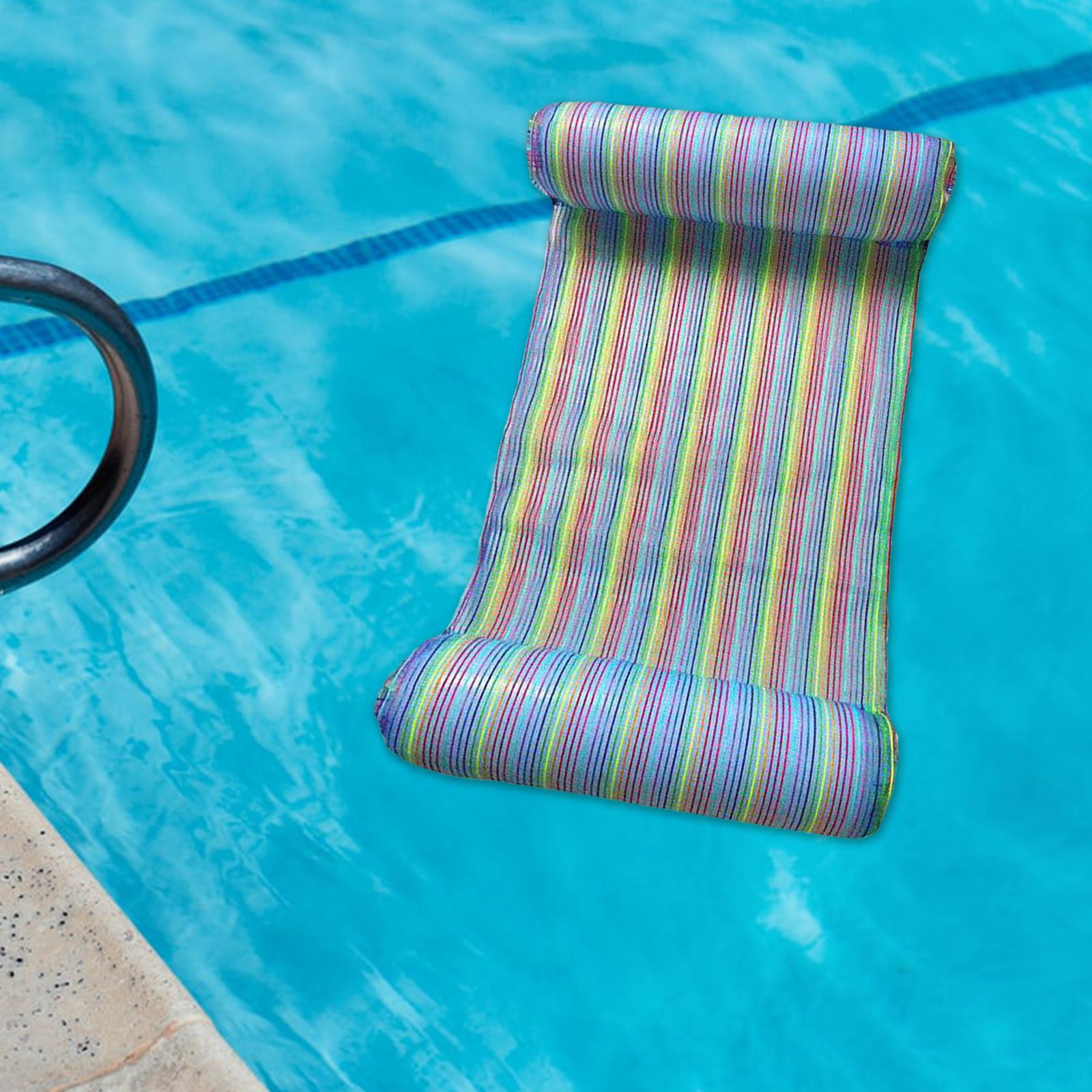 Water Hammock Pool Floating Chair Party Travel Lounge Bed Fun Toy Blue