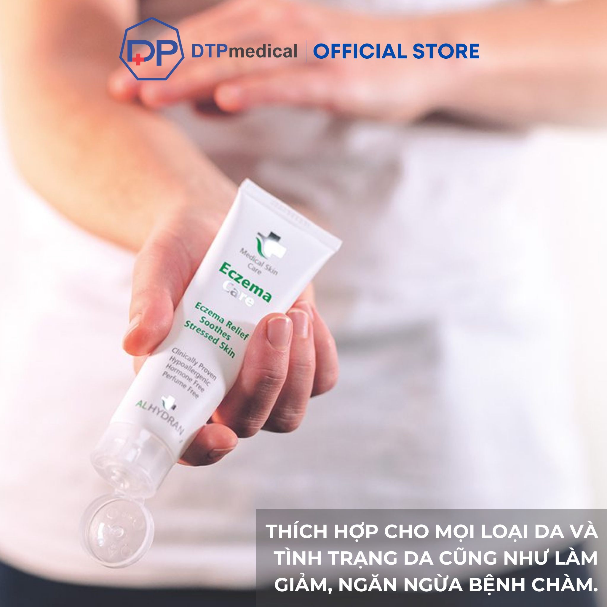 Kem bôi y tế ALHYDRAN Eczema Care 59ml làm giảm triệu chứng bệnh chàm, giảm ngứa, mẩn đỏ và cảm giác nóng rát