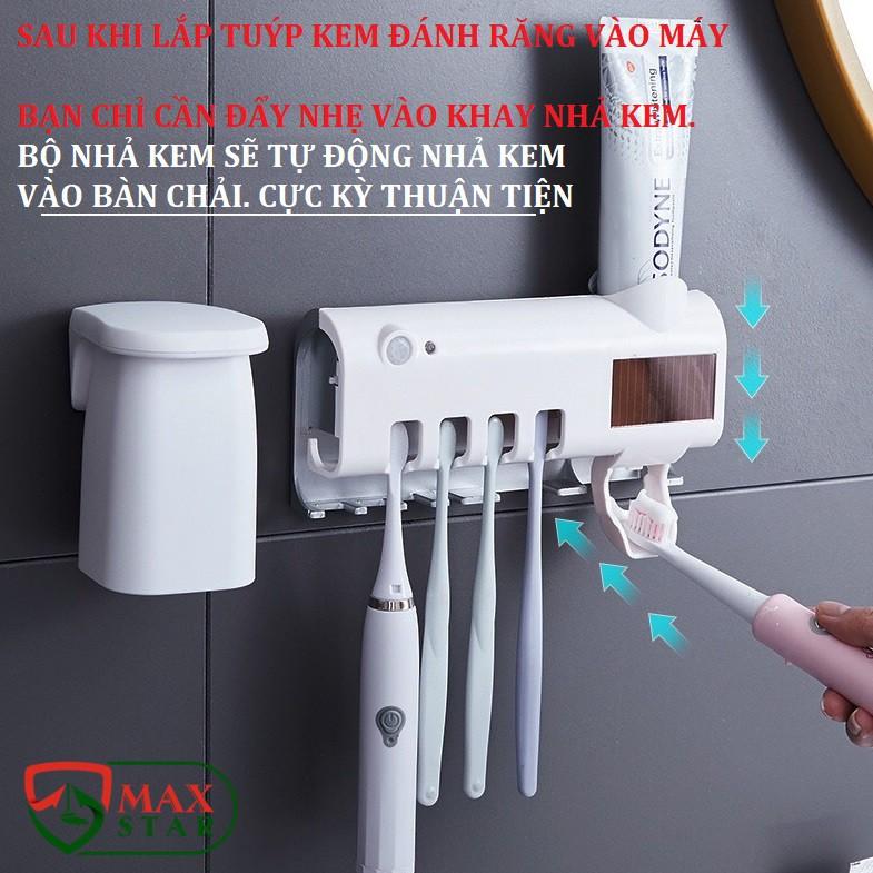 Máy tiệt trùng khử trùng bàn chải tia UV, Hộp đựng bàn chải Nhả kem đánh răng