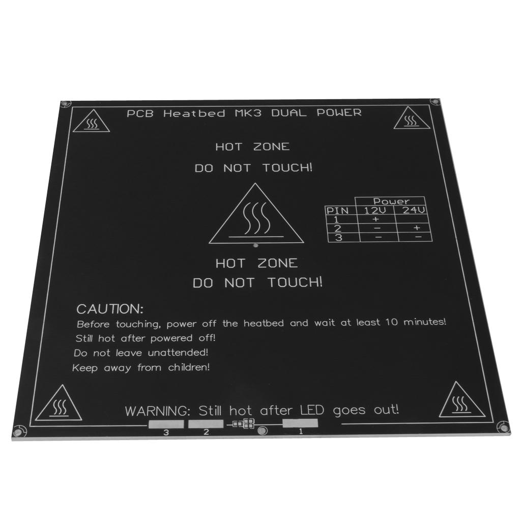 3mm Aluminium PCB Heatbed Heated Bed 12/24V Heat bed for  3D Printer 120W