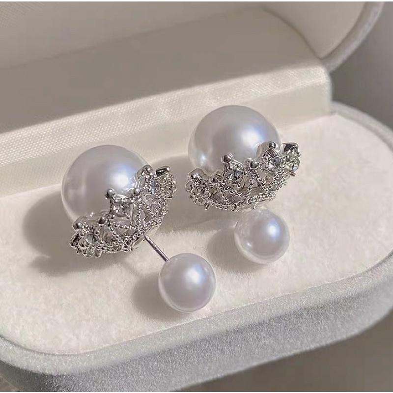 Bông tai khuyên tai nữ hạt trai sang dự tiệc đẹp Ring House