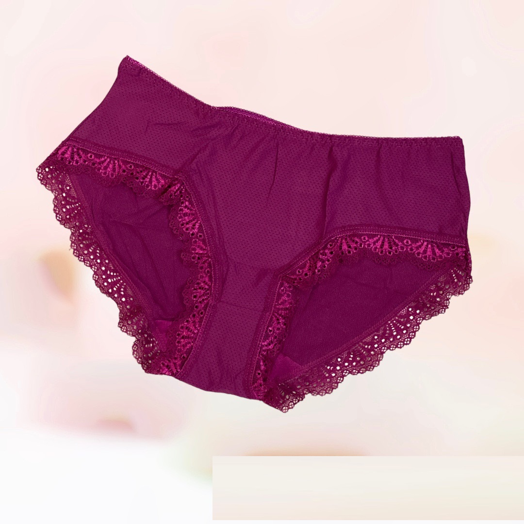 Combo 5 Quần Lót Nữ Thông Hơi Trơn Viền Ren Thái Lan 5866 – Siêu Mềm Mại, Thoáng Khí