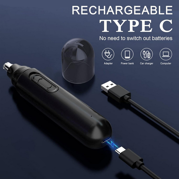 Tông đơ cạo lông mũi XPRE Schweizer Chống Thấm Nước, Có Thể Sạc Lại USB - Home and Garden