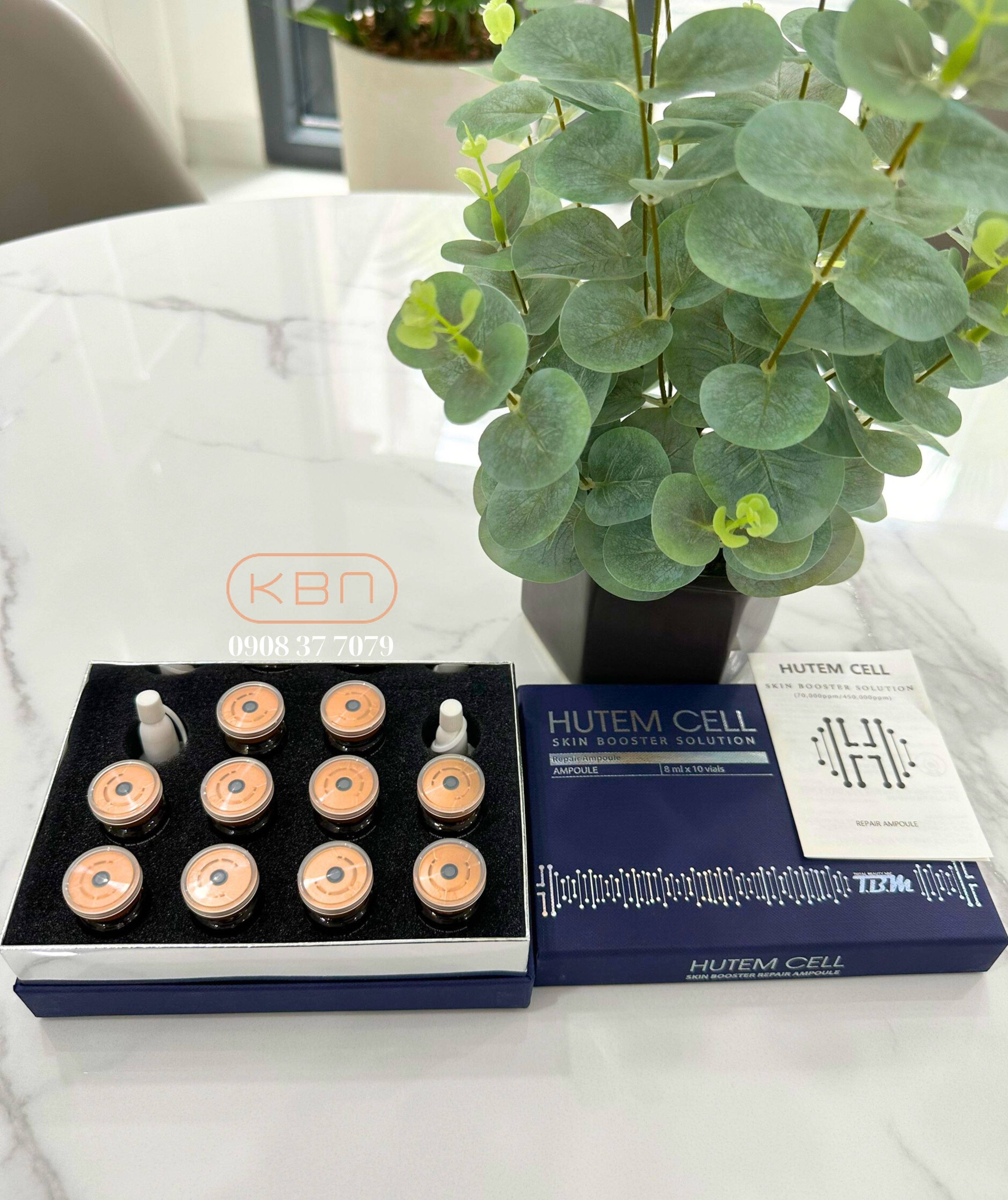 Tế Bào Gốc Tái Tạo Da Mặt Hutem Cell Hàn Quốc - Căng Bóng, Trắng Mịn, Mờ Nhăn, Mờ Nám Sạm