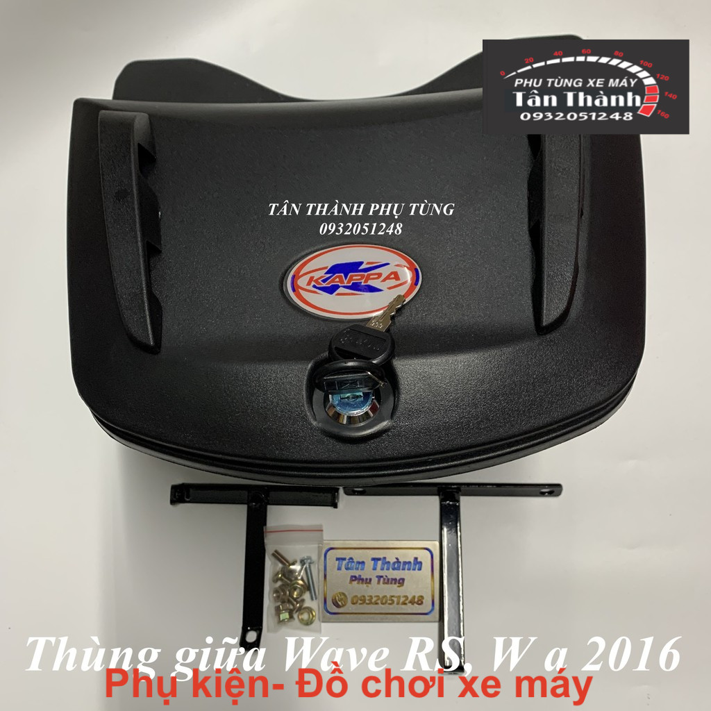 Thùng giữa nhựa dành cho xe Wave a 2016, RS, WS100 Kappa kèm bass ốc