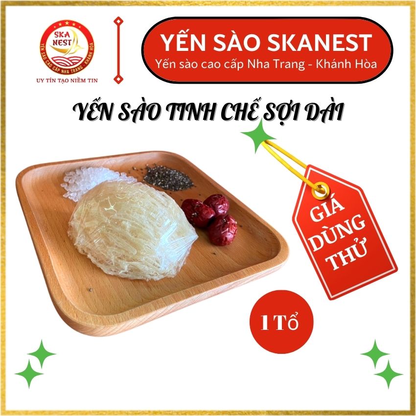 Yến sào tinh chế nhiều sợi dài 10gr thơm dai ngon tuyệt