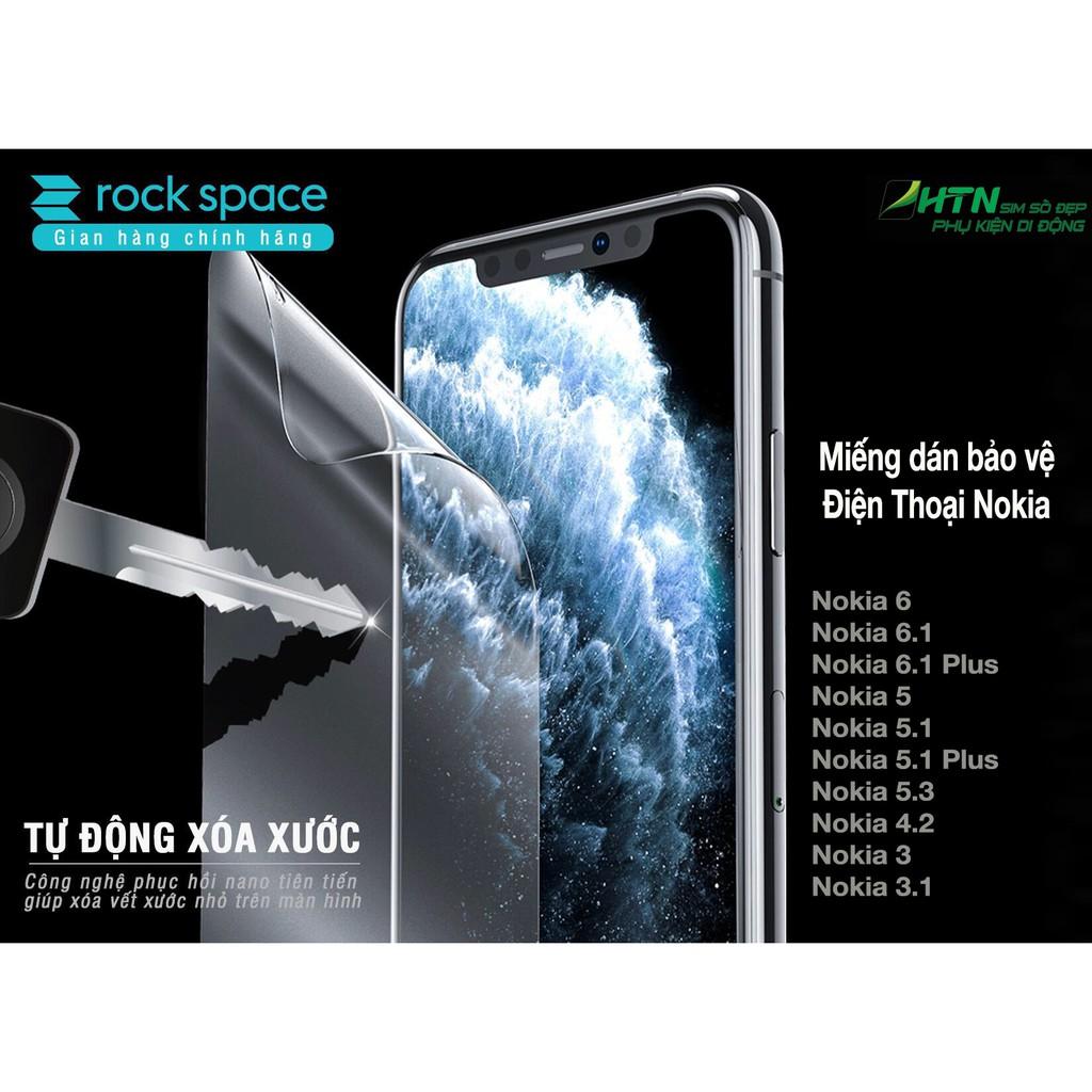 Miếng dán màn hình rock space dành cho nokia 6 6.1 5 5.1 5.3 4.2 3 3.2 3.1 Plus hydrogel trong suốt bảo vệ mắt, chống va đập - Hàng chính hãng 