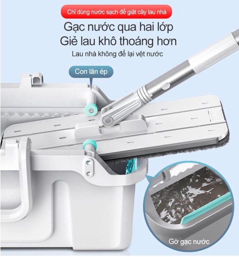 Cây lau nhà tự tác không chạm tay thế hệ mới