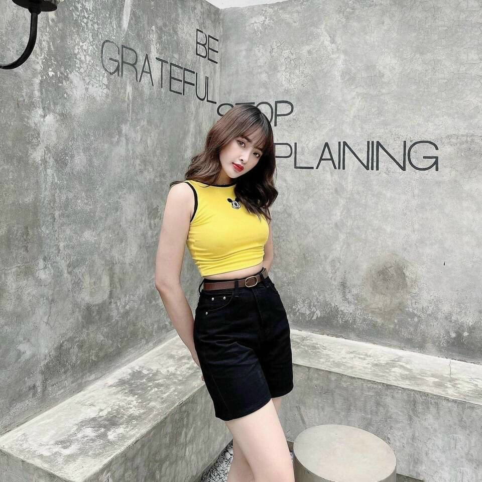 Quần ngố jeans trắng lưng cao Bigsize vải VNXK QJ4255