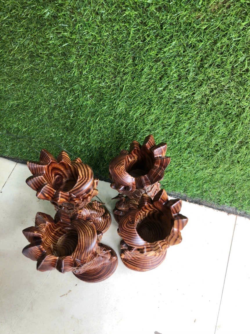 CẶP CHIM CÔNG PHONG THỦY BẰNG GỖ TRẮC KT CAO 30×12×10CM
