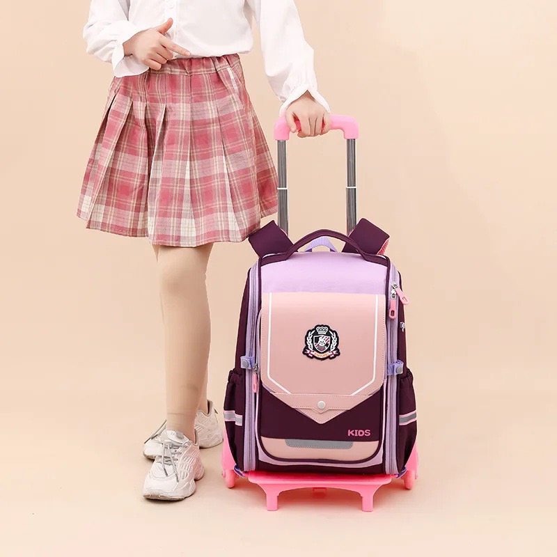 Ba lô học sinh cấp 1&2 siêu nhẹ chống gù chống nước cao cấp phong cách châu âu