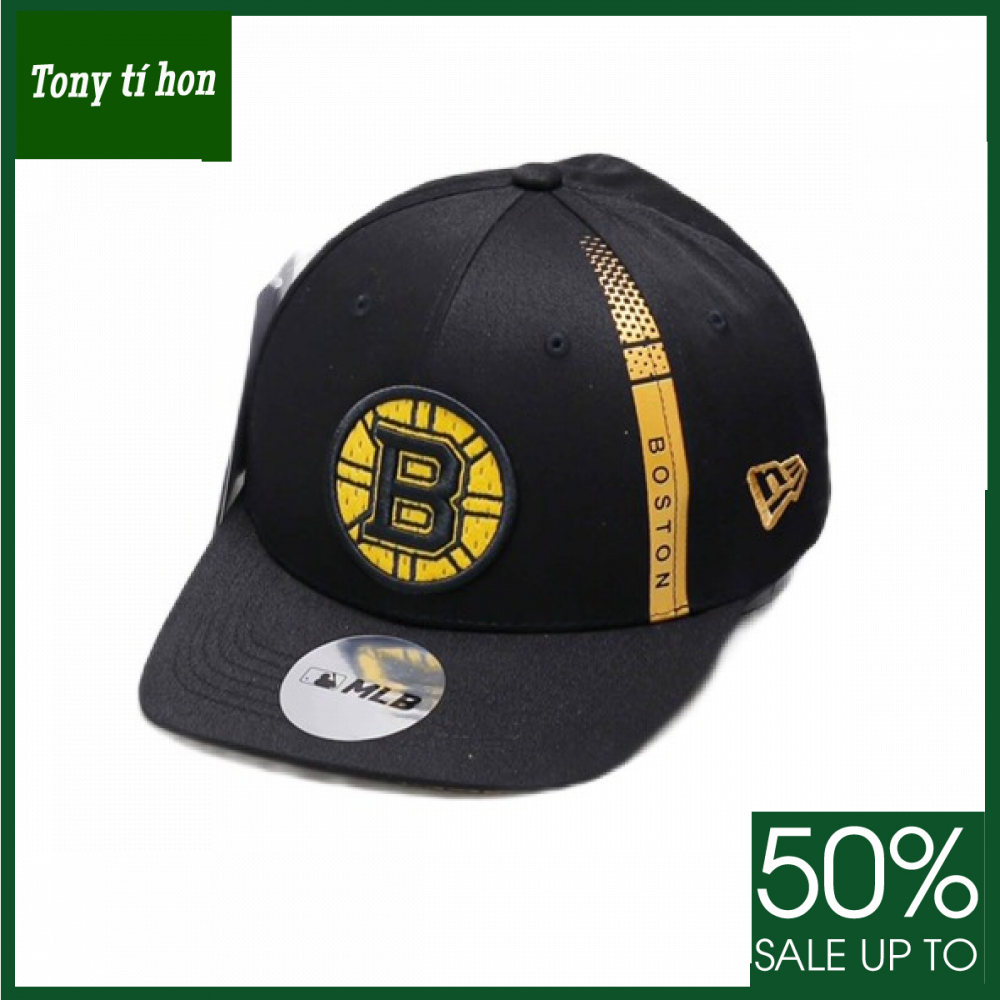 Tony tí hon - Mũ/nón kết lưỡi trai Snapback B Boston phối cách thời trang nam nữ cao cấp - màu xanh đen
