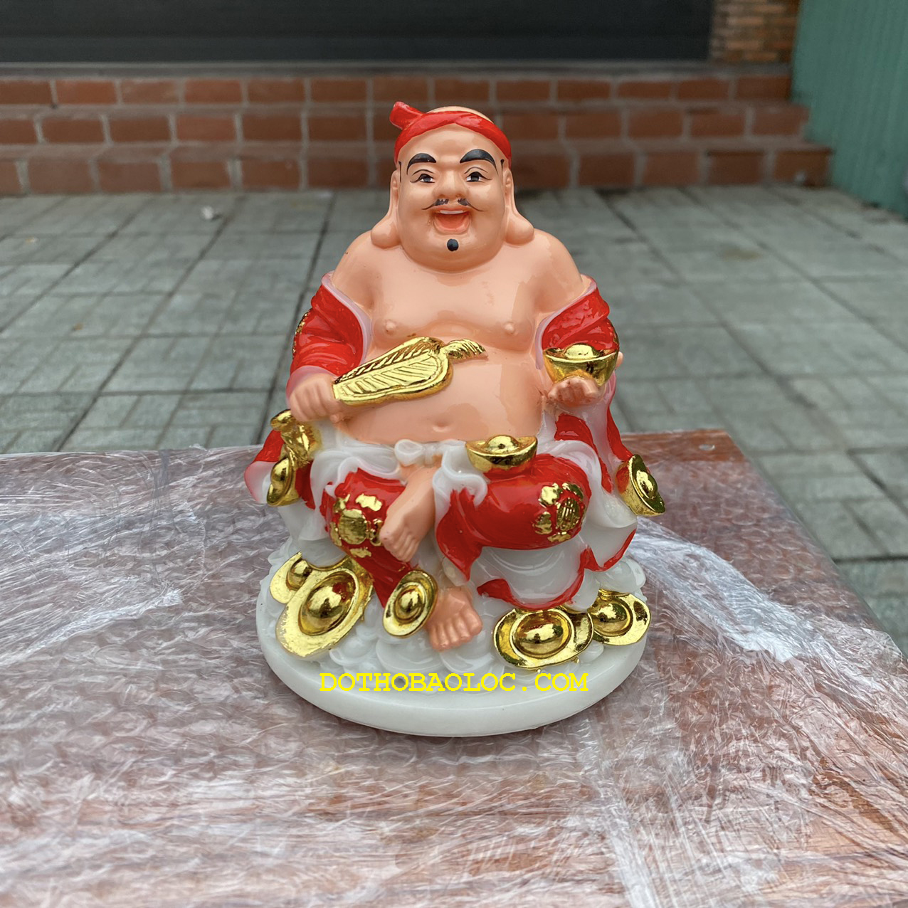Tượng Thần tài Thổ Địa đá Việt Nam cao 15cm